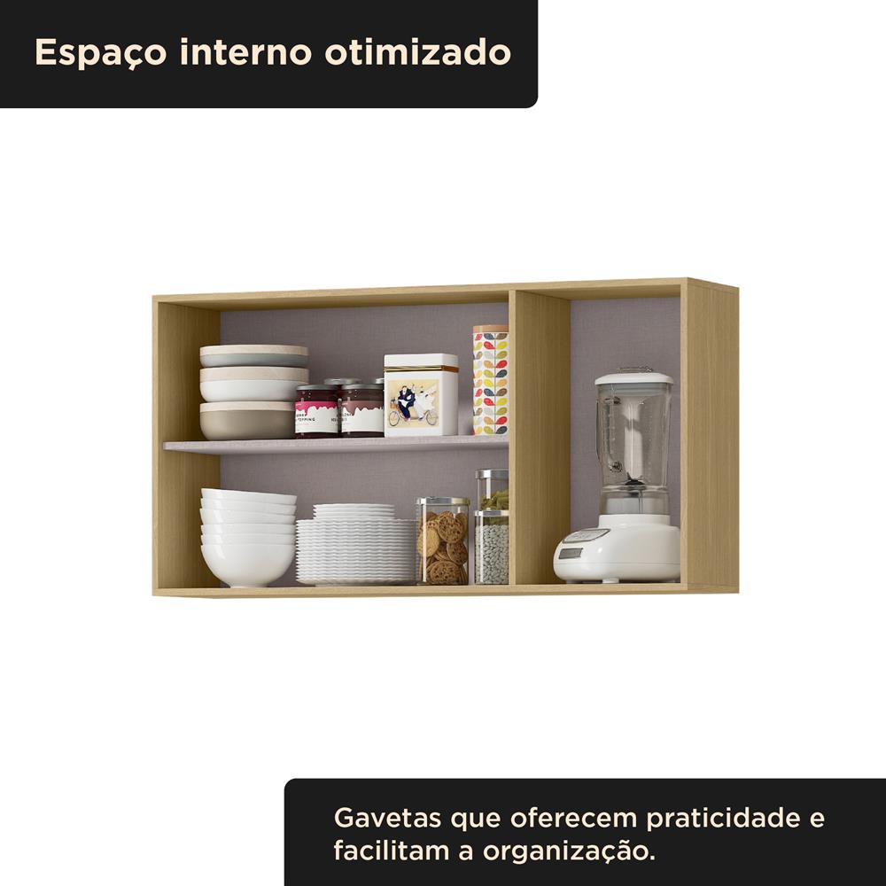 Aéreo 3 portas 120cm Glória - castanho / castanho AGL04 