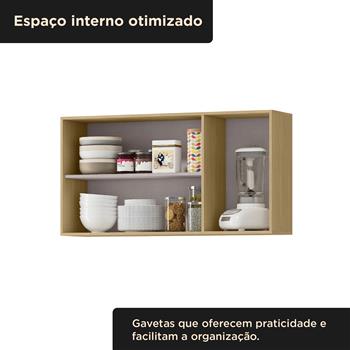 Aéreo 3 portas 120cm Glória - castanho / castanho AGL04 