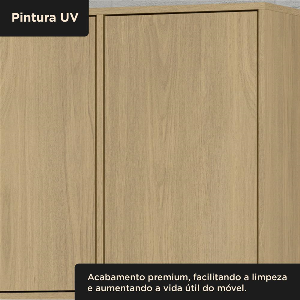 Aéreo 3 portas 120cm Glória - castanho / castanho AGL04 