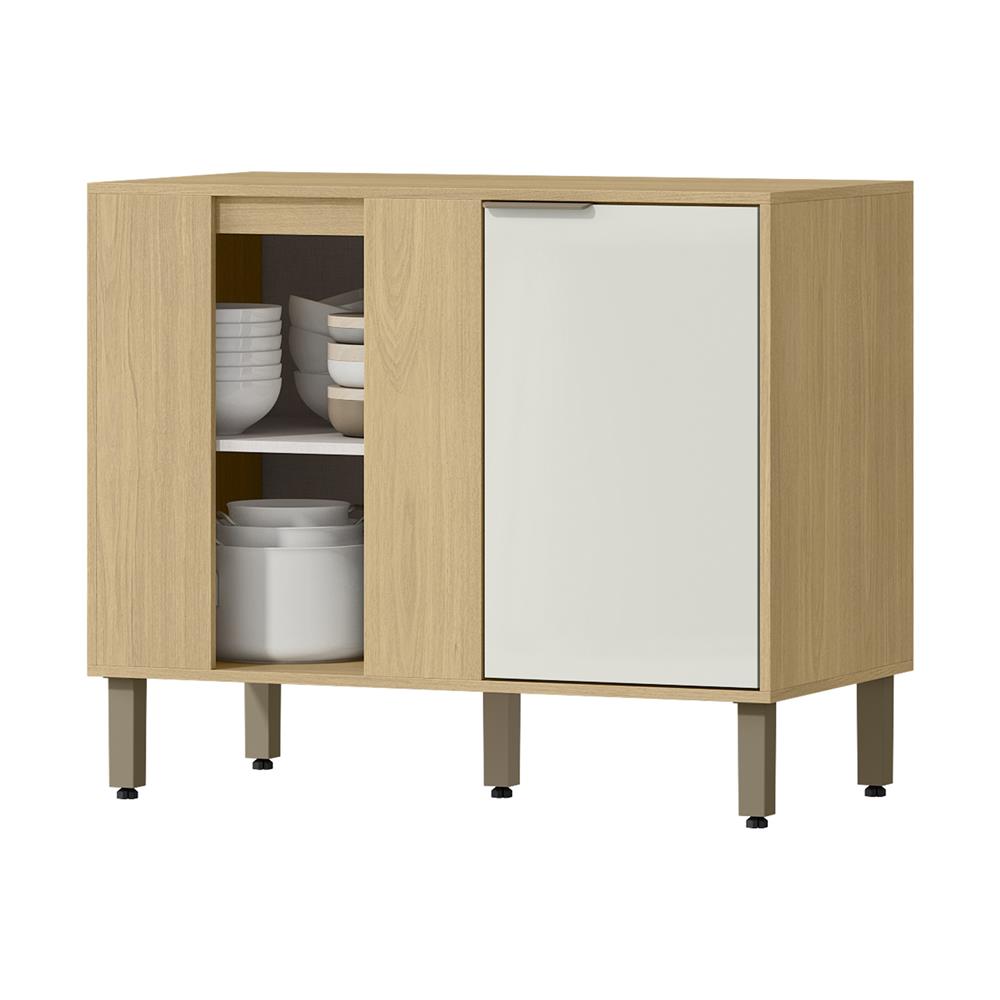 Balcão canto Glória - castanho / castanho  BGL03 