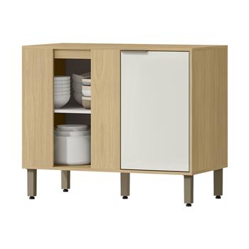 Balcão canto Glória - castanho / castanho  BGL03 