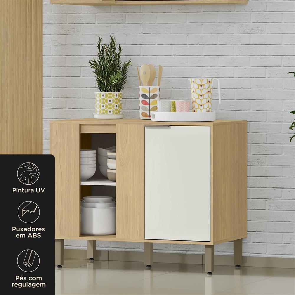 Balcão canto Glória - castanho / castanho  BGL03 