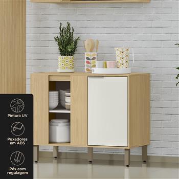 Balcão canto Glória - castanho / castanho  BGL03 