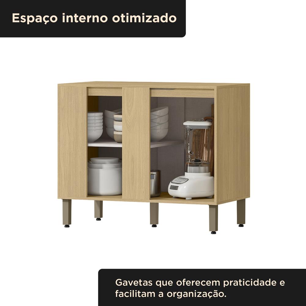 Balcão canto Glória - castanho / castanho  BGL03 