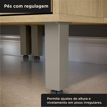 Balcão canto Glória - castanho / castanho  BGL03 