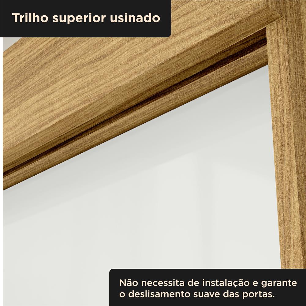 Guarda-roupa casal 3 portas de correr 2 gavetas Sírius  - marrocos / off-white RD055  