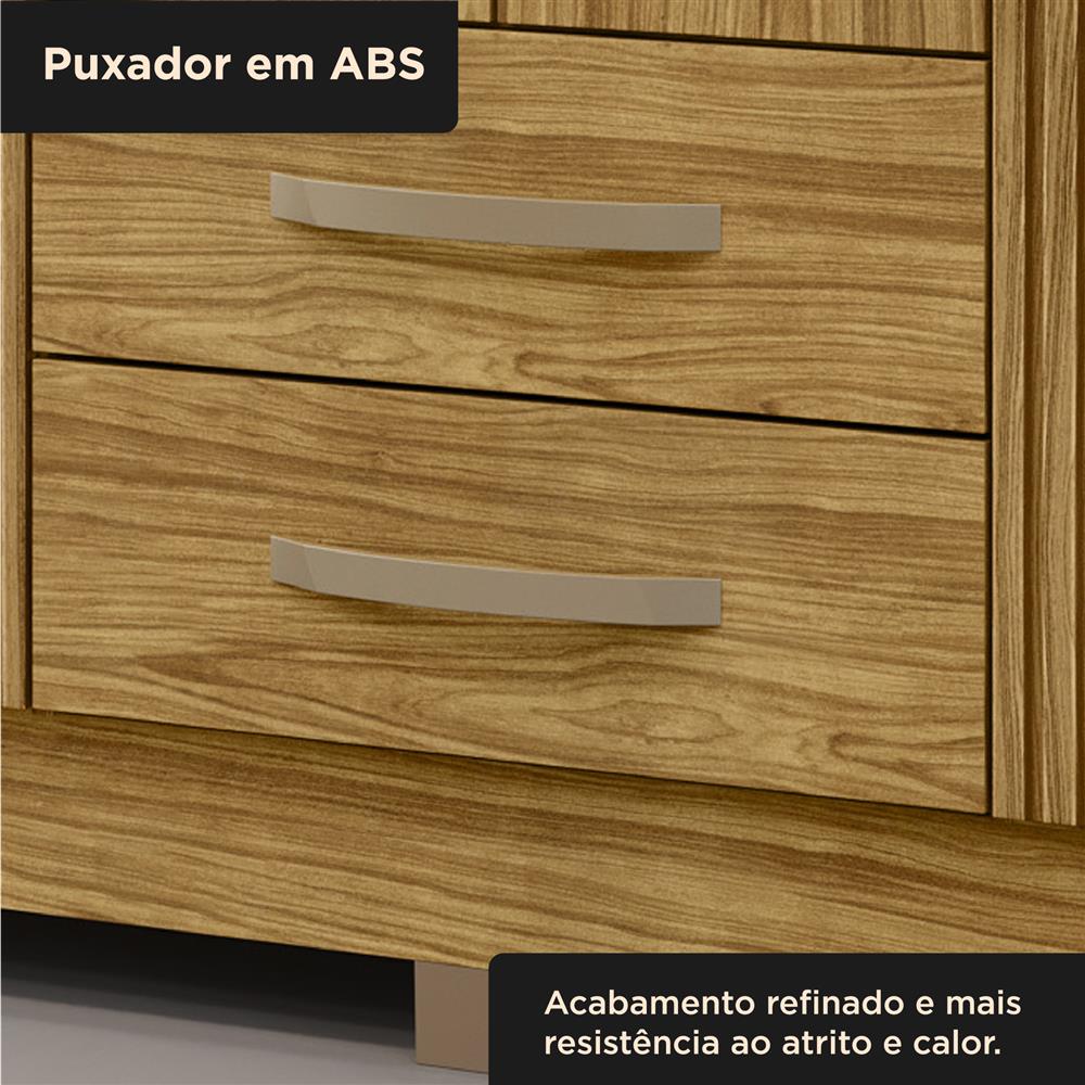 Guarda-roupa casal 6 portas 2 gavetas Santiago - marrocos / marrocos ripado RG119 