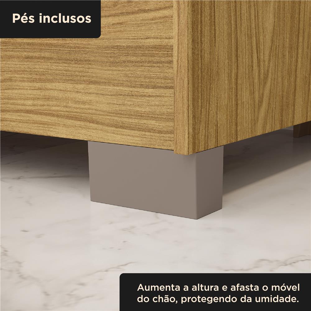 Guarda-roupa casal 6 portas 2 gavetas Santiago - marrocos / marrocos ripado RG119 