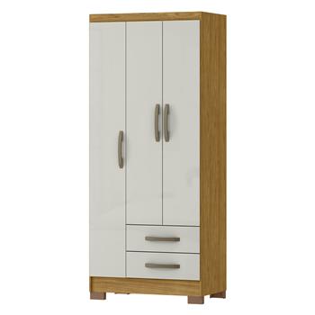 Guarda-roupa solteiro 3 portas 2 gavetas Santiago - marrocos / off-white RG174 