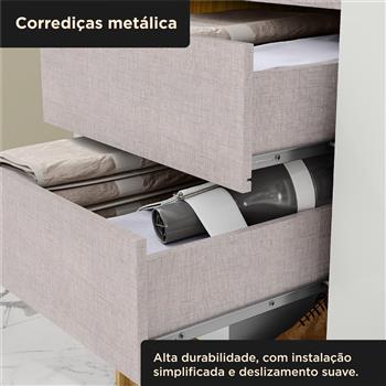 Guarda-roupa casal 6 portas 2 gavetas Santiago - marrocos / off-white RG119 