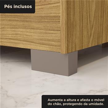 Guarda-roupa casal 6 portas 2 gavetas Santiago - marrocos / off-white RG119 