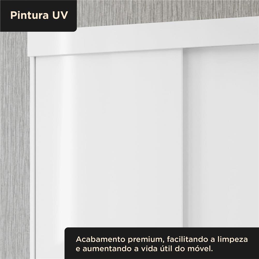 Guarda-roupa solteiro 2 portas de correr 2 gavetas Antares - branco neve / branco neve  RD041 