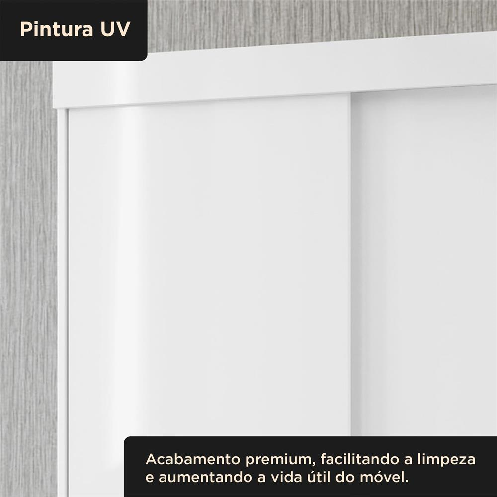 Guarda-roupa solteiro 2 portas de correr 2 gavetas Antares - branco neve / branco neve  RD041 
