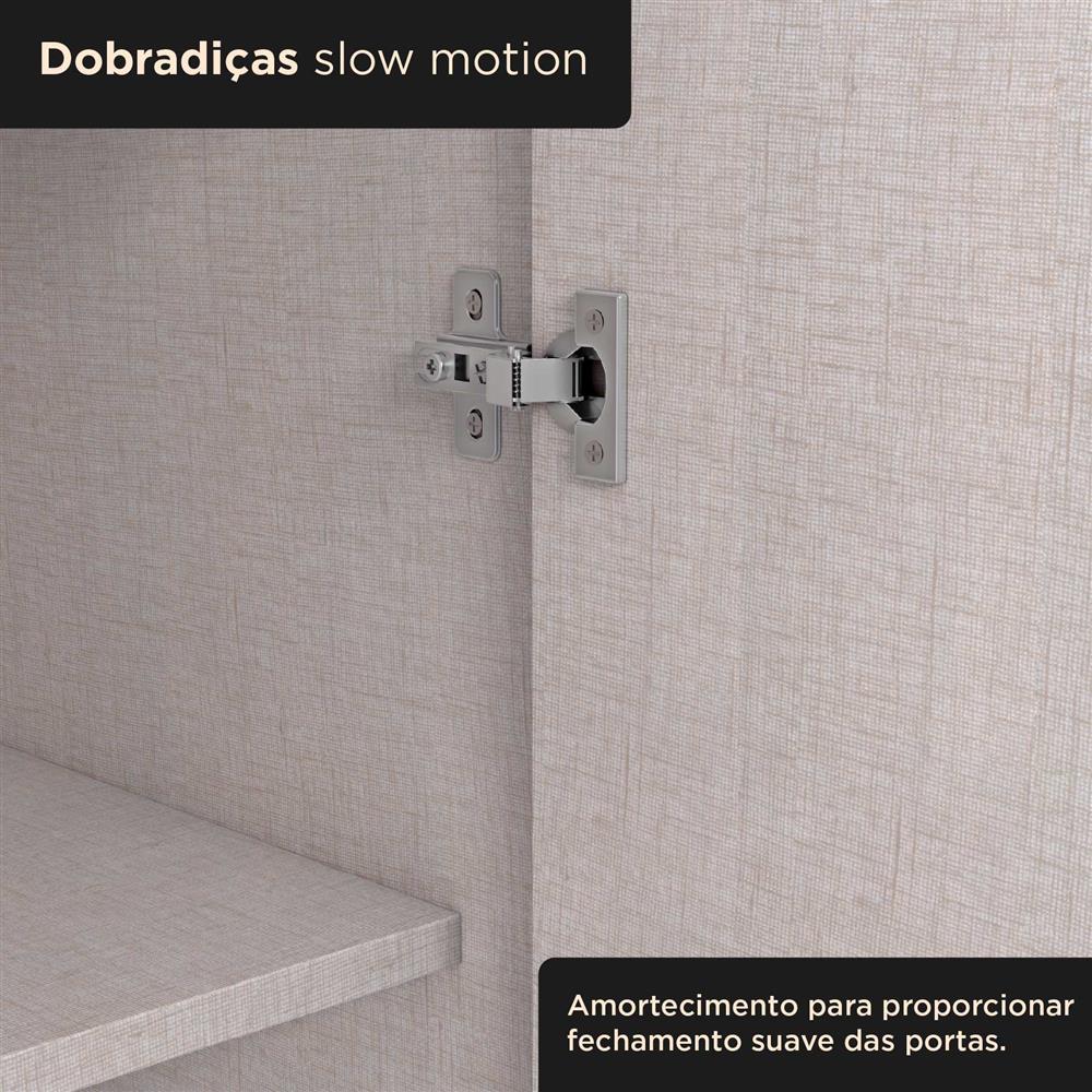 Guarda-roupa casal 6 portas 4 gavetas Barcelona - branco fosco / branco fosco RG181 