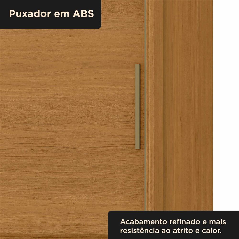 Guarda-roupa casal 2 portas de correr com 3 gavetas Palermo - cinamomo / cinamomo RD057 