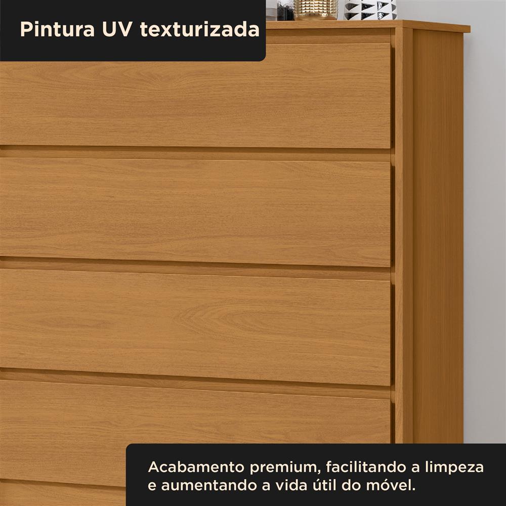 Cômoda 4 gavetas grandes Carla - cinamomo / cinamomo  CO027  