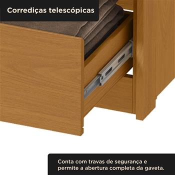 Cômoda 4 gavetas grandes Carla - cinamomo / cinamomo  CO027  