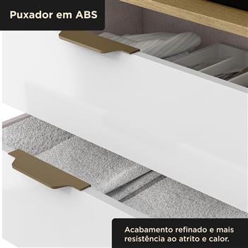 Cozinha compacta 7 portas e 2 gavetas Boreal - branco neve / castanho CC040 