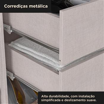 Guarda-roupa solteiro 2 portas de correr 2 gavetas Antares - com espelho - marrocos / off-white  RD041.E 