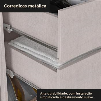 Guarda-roupa solteiro 2 portas de correr 2 gavetas Antares - com espelho - marrocos / off-white  RD041.E 
