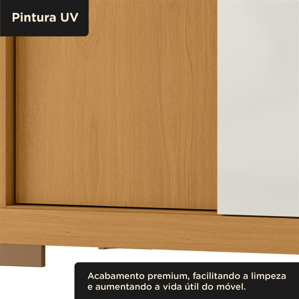 Guarda-roupa casal 6 portas e 4 gavetas Bogotá - cinamomo / off-white RG074.N 