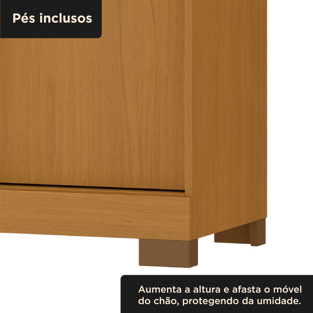 Guarda-roupa casal 6 portas e 4 gavetas Bogotá - cinamomo / off-white RG074.N 